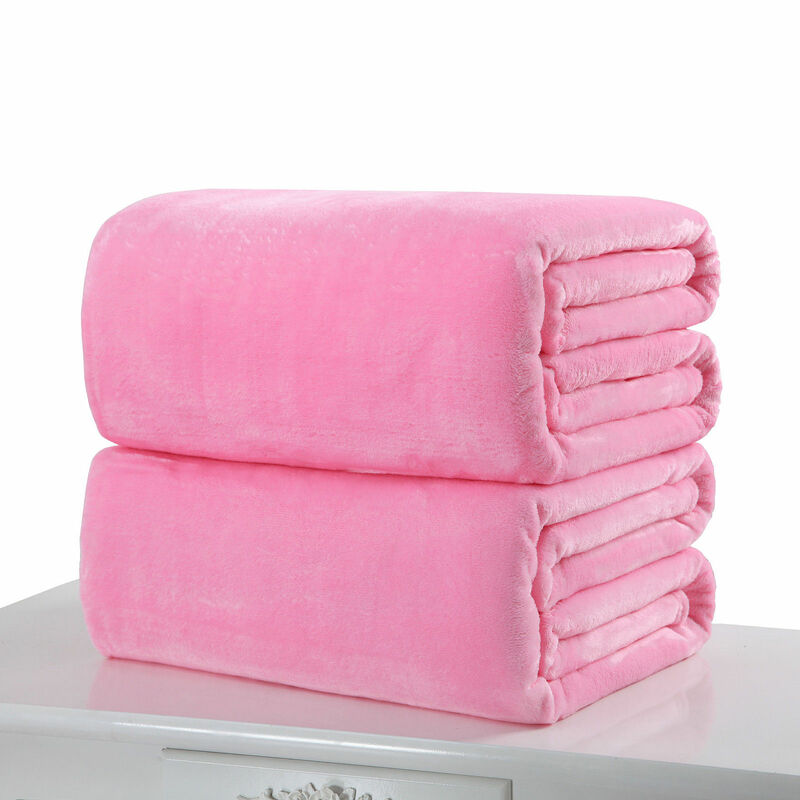 Manta suave cálida lana color Coral sábana de invierno colcha sofá lanzar ligero lavado mecánico mantas de franela