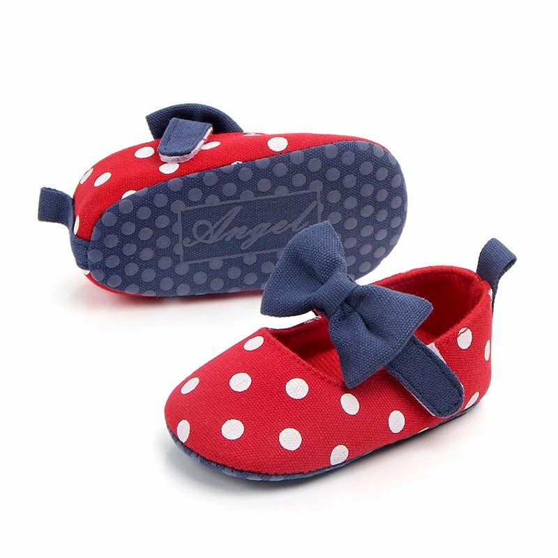 Zapatos de bebé con lazo de suela suave para niña, zapatillas informales, novedad, 2020