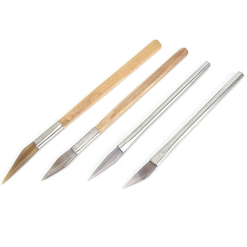 1 Uds. Pulidor de ágata borde cuchillo de pulir con mango de bambú herramientas de fabricación de joyas gran oferta