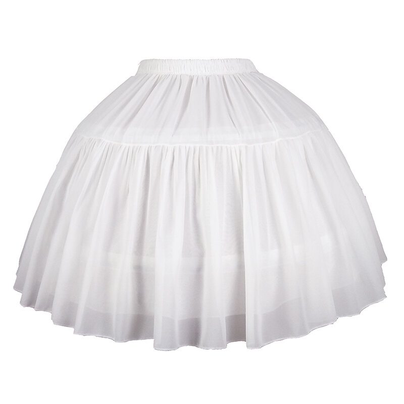 Rok Lolita perempuan wanita gaun pesta Cosplay pengantin rok pendek Bawahan Tulle Crinolina rok mengembang