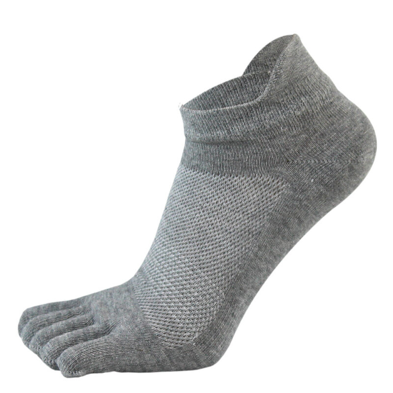 VERIDICAL-calcetines tobilleros de algodón puro para hombre, medias suaves y elásticas, transpirables, desodorantes, sin dedos