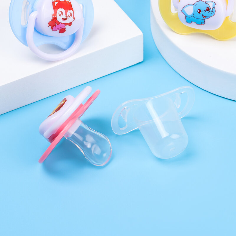 Detachable Design Cute Cartoon Silicone Baby Pacifier Nipple Soother Infant Teether Dustproof Lid Newborn Toddler Accessories