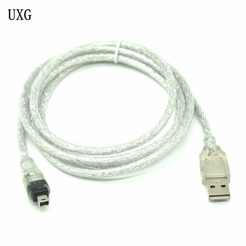 1.2M High Speed USB 2.0 Male to 4 Pin IEEE 1394 Cable Lead Extension Adapter Converter For MINI DV HDV Camcorder to Edit PC