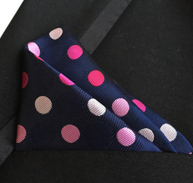 10*10 Inch New Men's Business Suits Pocket Square Handkerchiefs for Wedding Fashion Polka Dots Hankies Mens Pocket Towel
