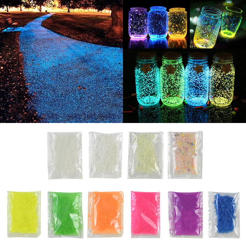30/10G Luminous Batu Pasir Neon Kerikil Menyala Dalam Gelap Patio Taman Dekorasi DIY Starry Botol Ikan tank Ornamen