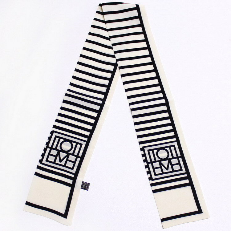 Kms lenço de seda pequeno duplo crepe faixa estreita cachecol preto e branco listrado cinta envoltório hairband 81*7.5cm