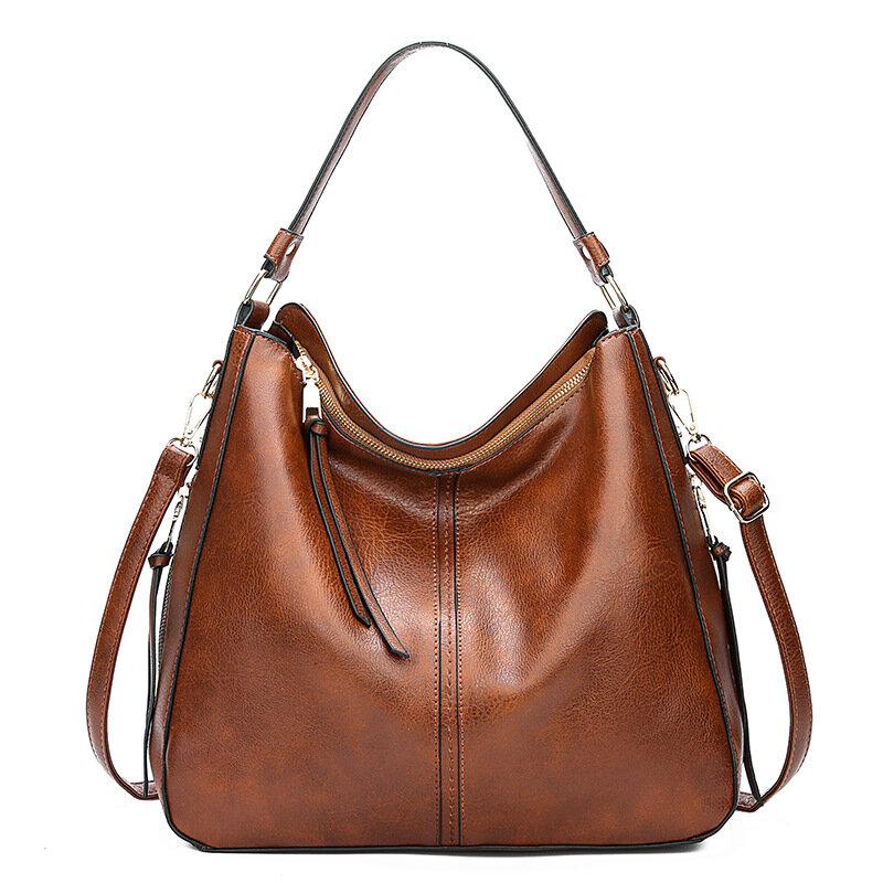 Bolsas de luxo para mulheres, Bolsas de couro macias, Europa Crossbody Bag para senhoras, vintage, marca famosa Sac, 2023