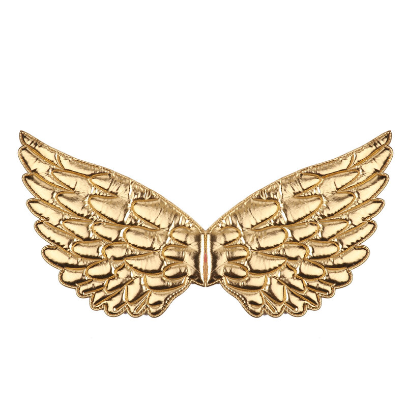 어린이 광택 금속 천사 날개, 사진용 가장 무도회 할로윈 유니콘 코스프레 파티 의상 액세서리 날개