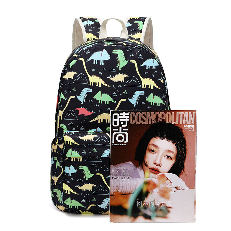 女性のためのブランドのオックスフォード防水ラップトップバックパック,ランチボックス付きの子供とティーンエイジャーのためのバックパック,動物のプリントが施されたバッグ