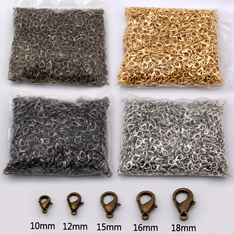 100 шт., золотистые металлические овальные материалы для изготовления ювелирных изделий