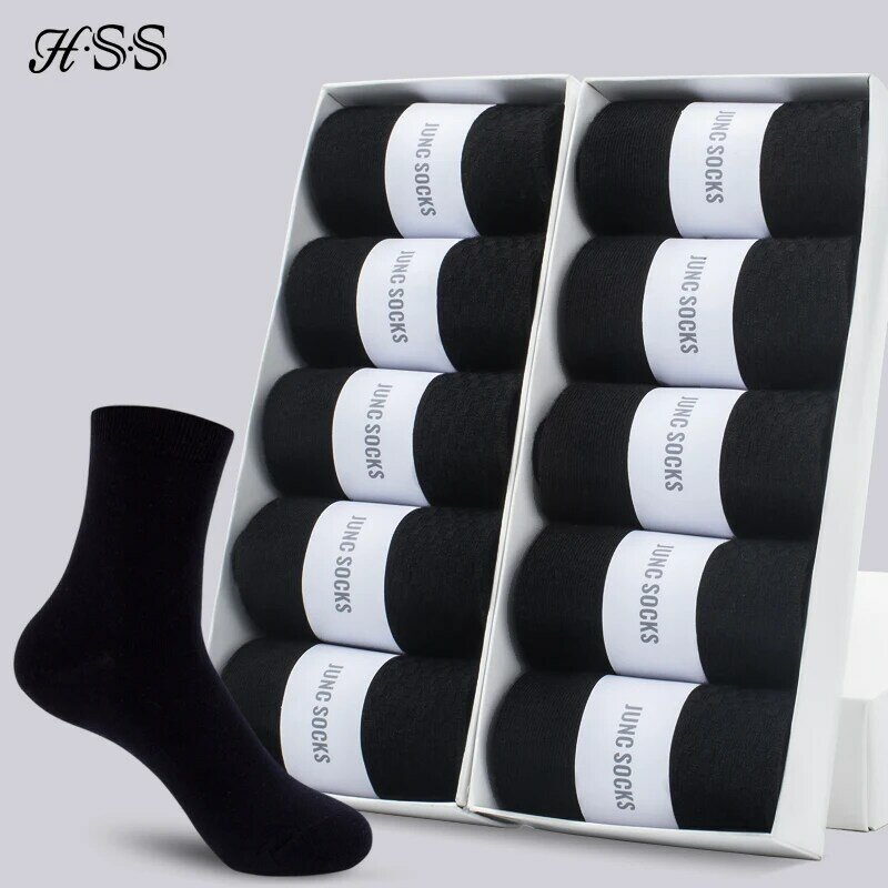 HSS Marke männer Baumwolle Socken Neue Stil Schwarz Business Männer Socken Weiche Atmungsaktive Sommer Winter für Männliche Socken Plus größe (6,5-14)