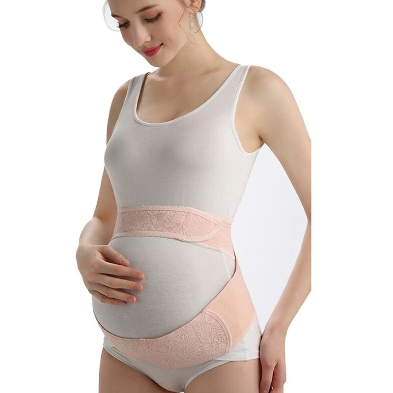 Respirável maternidade barriga cinta cinto para mulheres grávidas, cinto elástico, banda de apoio do abdômen, protetor traseiro, roupas de maternidade