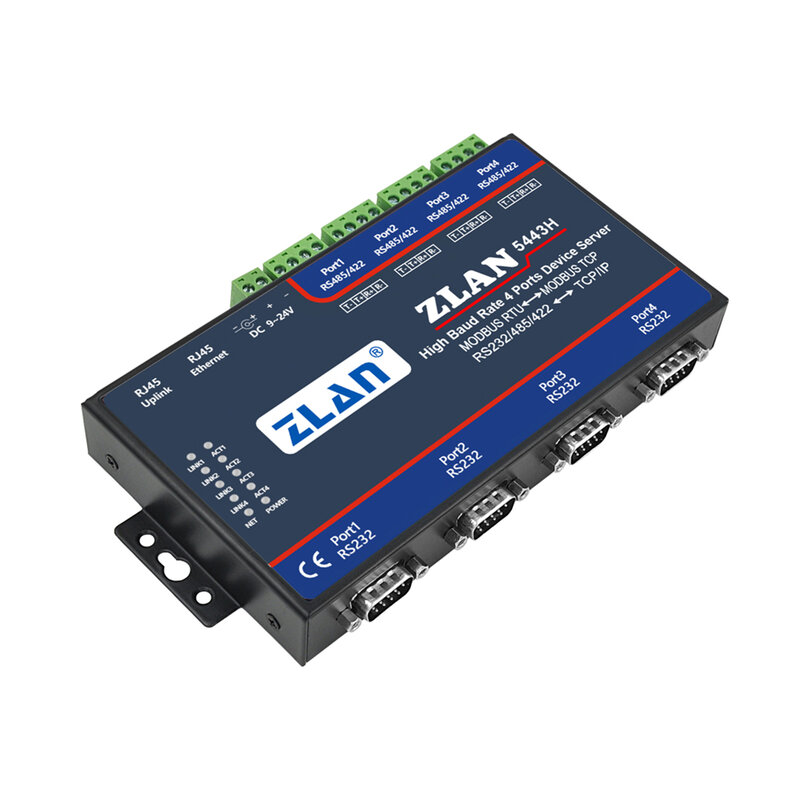 Product Beschrijving ZLAN5143D Is Een Soort Van RS485 Apparaat Data Collector/Iot Gateway Speciaal Ontworpen Voor Industriële Environmen