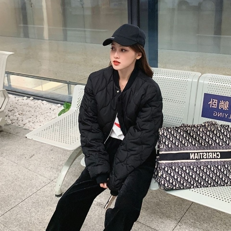 Short Style Parkas Women Solid Leisure Stand Collar Vintage Fashion New College Workout Zip-up Streetwear Female Ulzzang Cozy