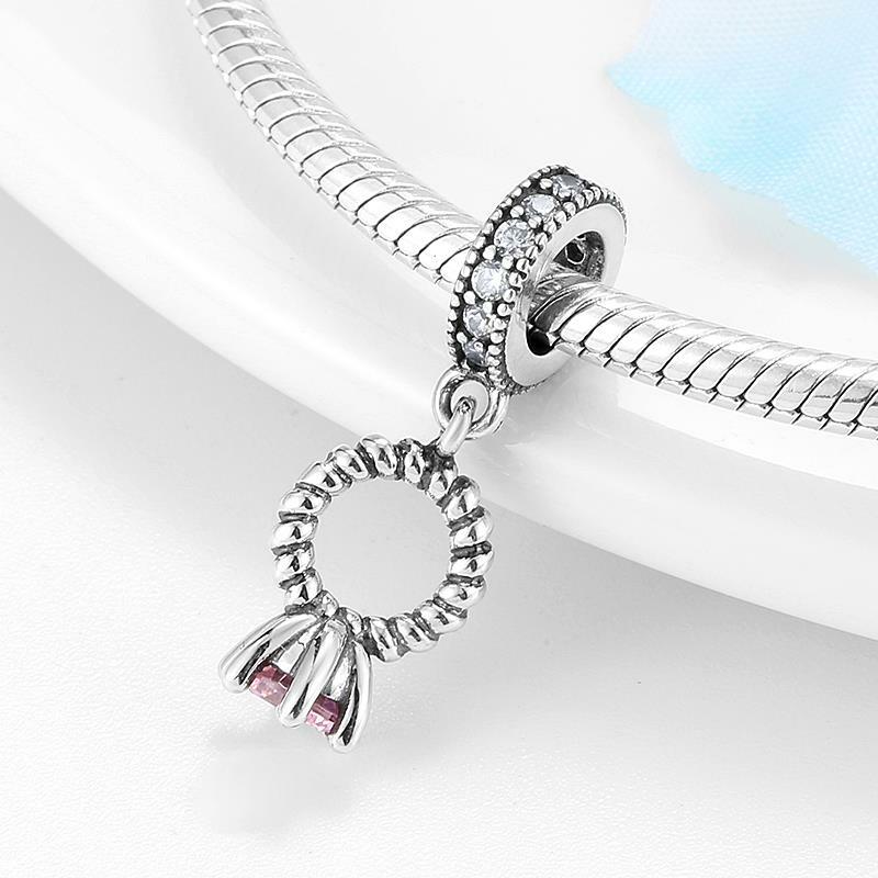 Fit oryginalna europejska bransoletka srebrna koraliki do biżuterii 925 srebro Charm CZ obrączka Spacer koraliki dla kobiet