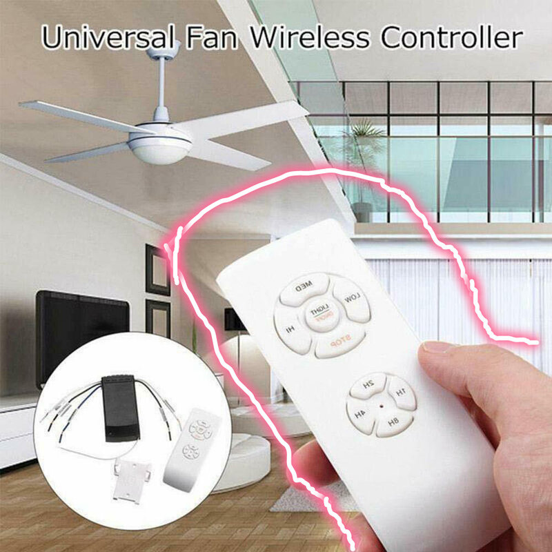 LED Ceiling Fans Lamp Remote Control, For Living Room Ceiling Fan  Blades Cooling Wireless/Timing Remote Control Not Include Fan