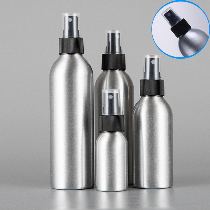 30ml/50ml/100ml pusta aluminiowa butelka z aerozolem mała przenośna butelka perfum wielokrotnego napełniania pusty płyn Atomizer Spray Container
