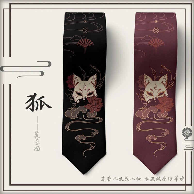 Anime raposa gravata pescoço cosplay jk vestuário masculino feminino kawaii acessórios adereços
