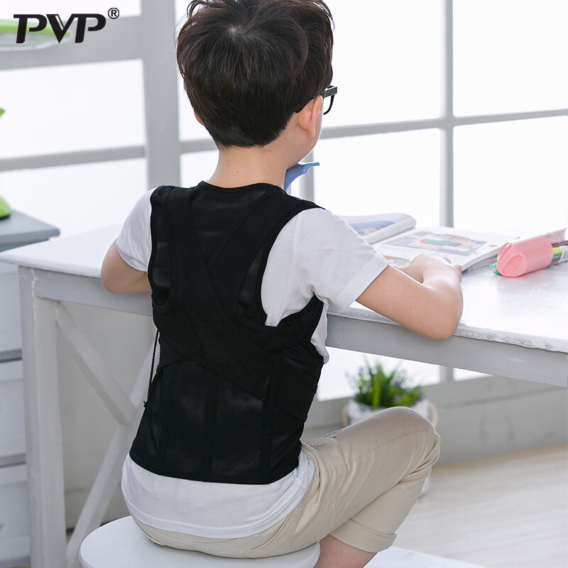 Corrector de postura ajustable para niños, cinturón de soporte para la espalda, corsé ortopédico para la salud de la columna vertebral, hombros y lumbares