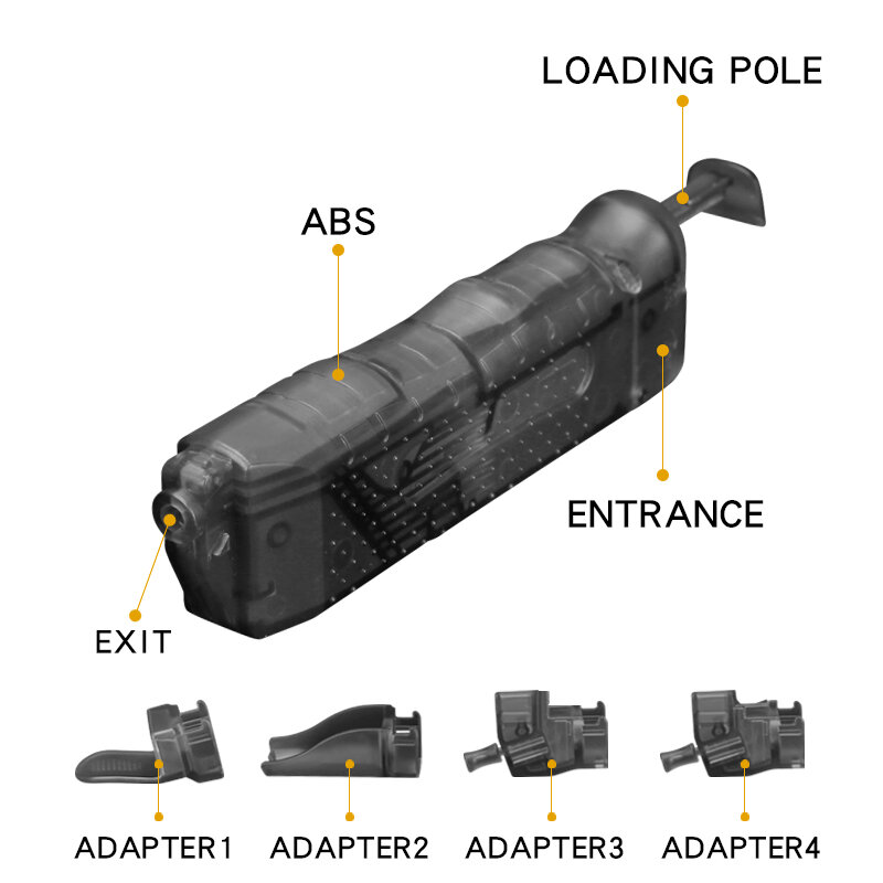 Cargador de velocidad BB de plástico Airsoft, 250 rondas para cargador BB militar táctico de 4,5 MM, accesorios de Paintball, caza al aire libre, nuevo