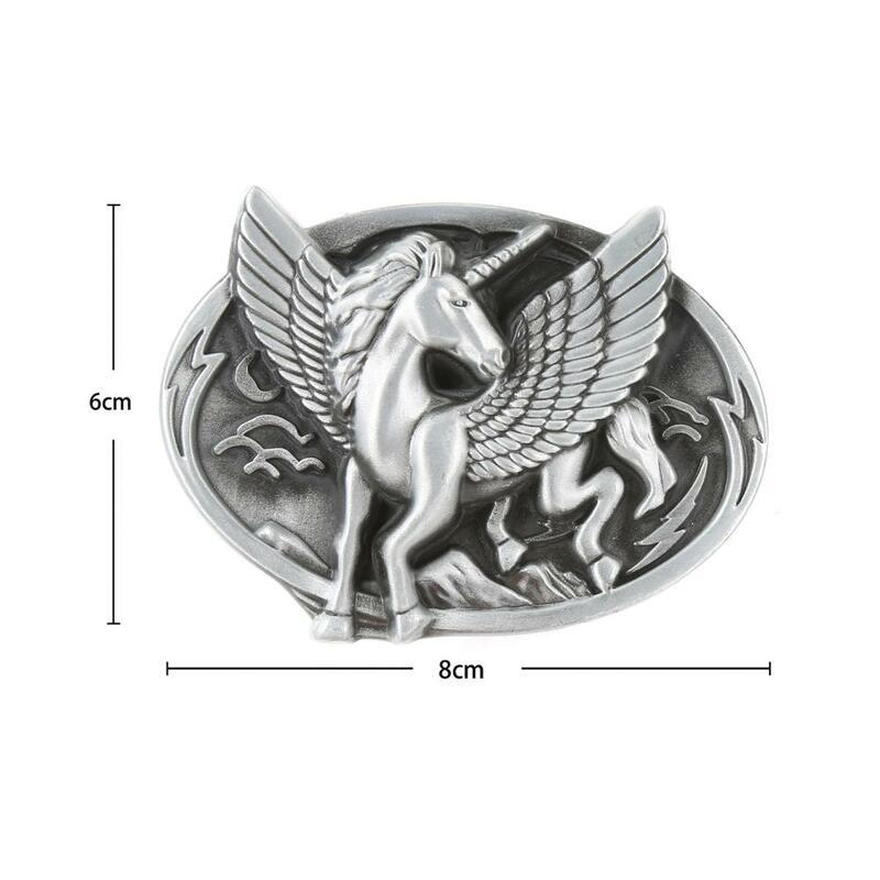 Cao Bồi Miền Tây 3D Pegasus Cổ Điển Thắt Lưng Dây Nịt Nam Da Bò Động Vật Dây, thích Hợp Cho 4CM Thắt Lưng Nam Quần Jean Phụ Kiện