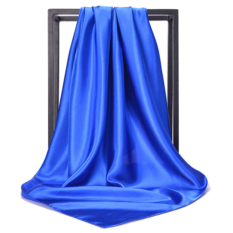 Платок женский Шелковый, сатиновый, квадратный, 90 х 90 см