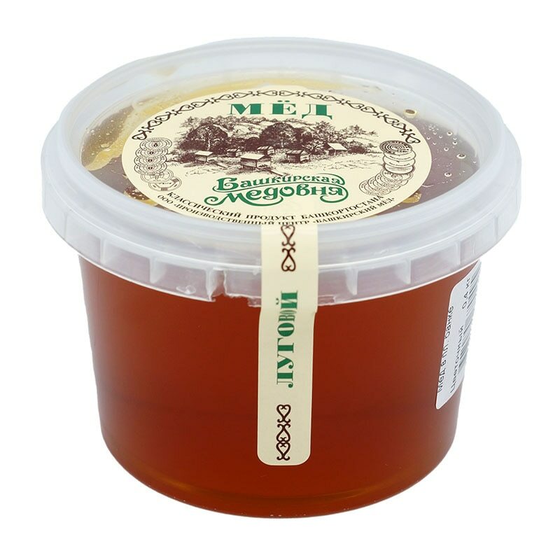 Honig Bashkir natürliche blume Bashkir honig 400 gramm kunststoff jar sweets Altai gesundheit lebensmittel Süßigkeiten Zucker
