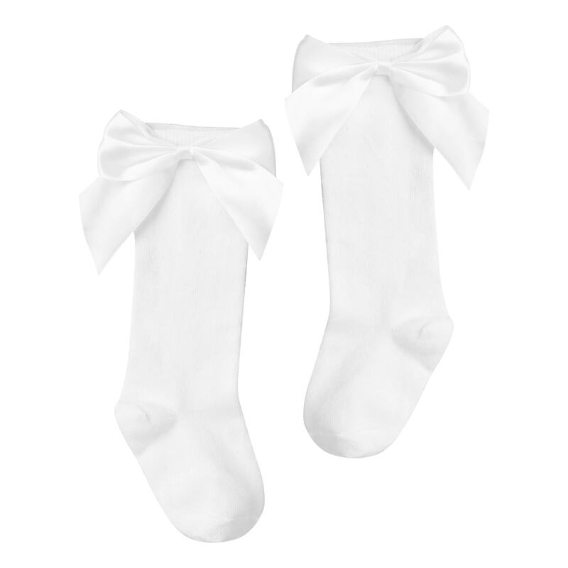 Calcetines de niñas bebé nuevo niños chica lazo grande hasta la rodilla largo suave calcetines Bowknot 0-3 años bebé recién nacido calcetines para trajes de ropa