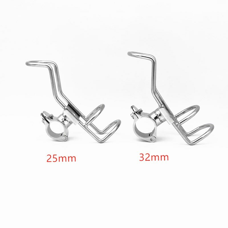 Stainless steel Rail Mounted Clamp on Rod Holder Double Wire for Fishing Boat Kayak