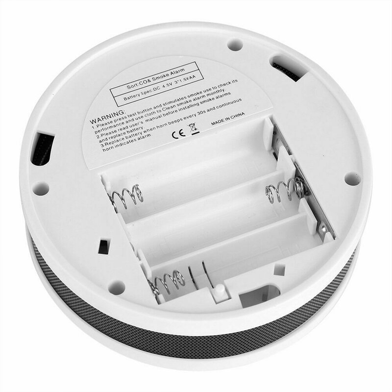 AMS-2In1 detektor dymu wykrywacz tlenku węgla ekran LCD dźwięk ostrzeżenie wysoki czujnik bezpieczeństwo w domu