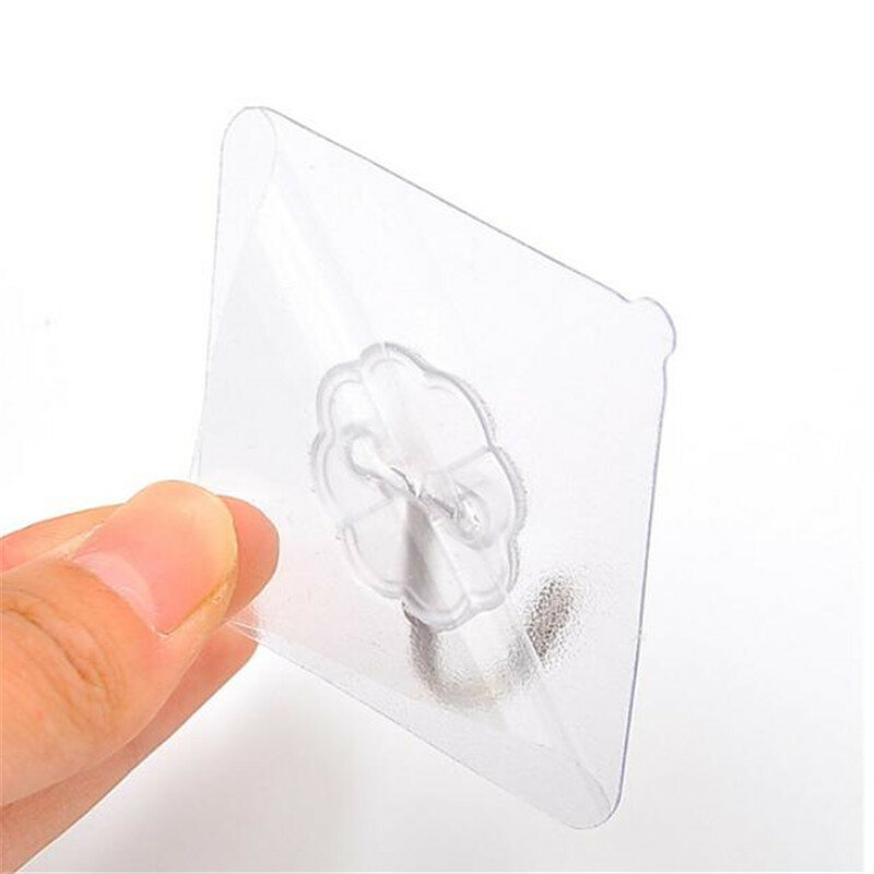 10Pcs Hooks Transparent Strong Self Adhesive Door Wall Hangers Hooks Suction Heavy Load Rack Cup Sucker for Kitchen Bathroom