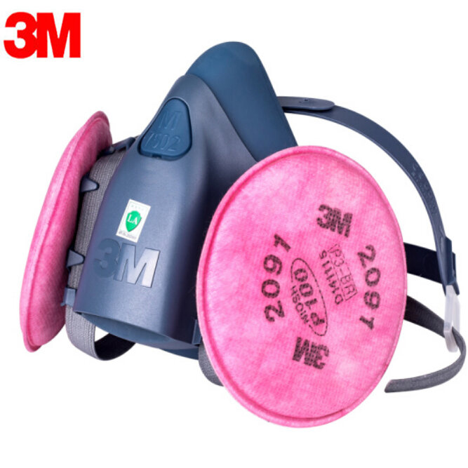 3M 7502 2091 P100 Industri Masker 7 In 1 Suit Cat Debu Mask Respirator Spray Dust Respirator Fliters