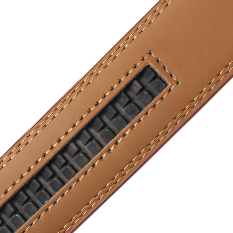 Cinturón de cuero genuino sin hebilla para hombre, correa de diseñador de lujo, cinturones de marca para hombre, Vintage, alta calidad, 3,5 cm de ancho