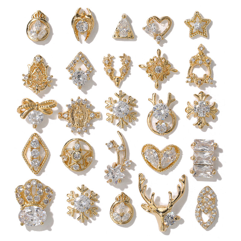 HNUIX 2 pezzi goccia d'acqua cristallo ciondola catena Charms decorazioni gioielli per unghie zircone di lusso strass di cristallo per unghie