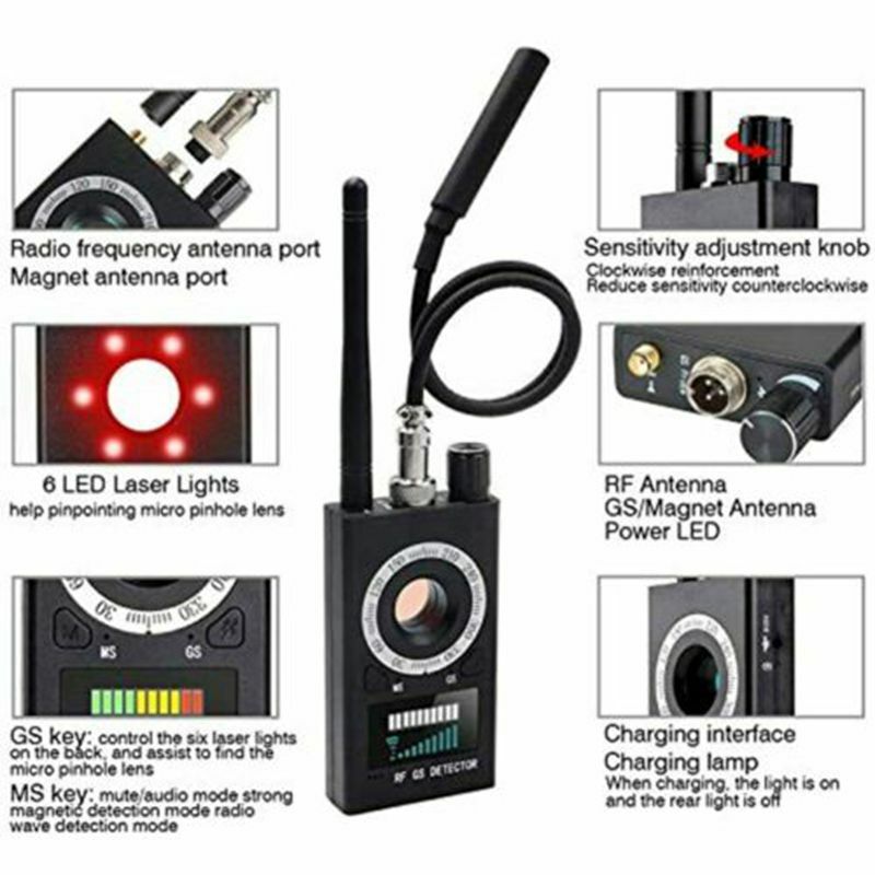 Detektor kamera Anti fungsi, Anti kamera detektor Bug GSM Audio perangkat pencari sinyal GPS kamera pelacak lokasi deteksi nirkabel RF pemindai
