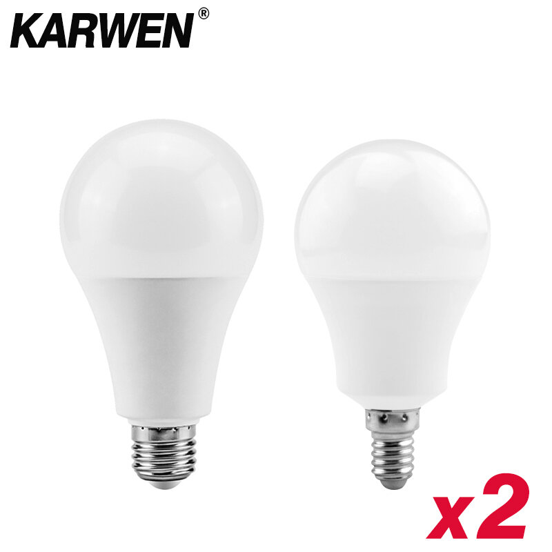 Ampoule LED Haute Luminosité, Lampes, 220V, Smart IC, 3W, 6W, 9W, 12W, 15W, 18W, 20W, lot de 2 pièces
