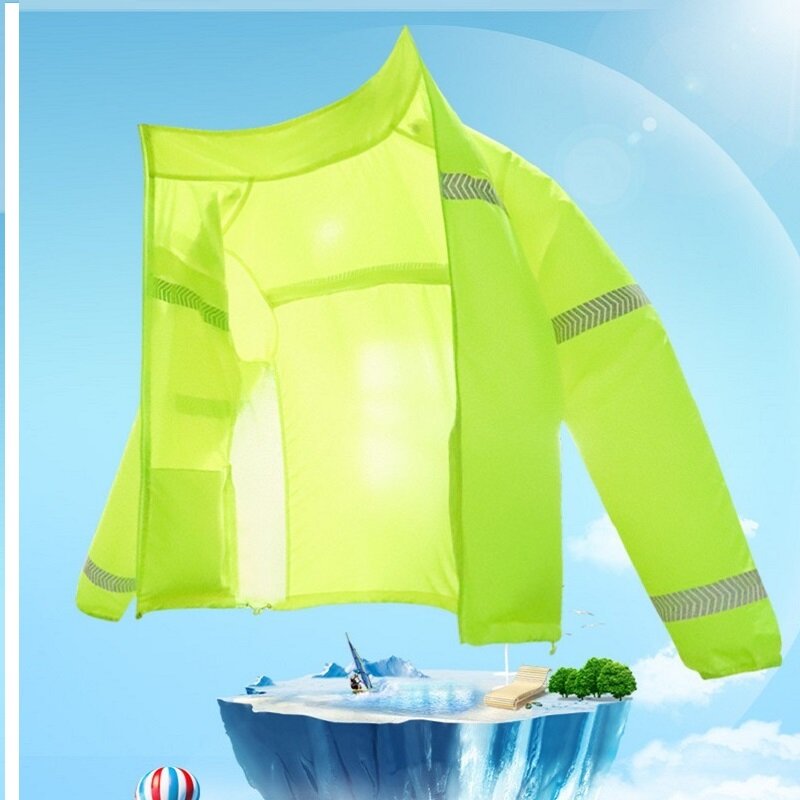 Ветровка мужская для велоспорта с высокой видимостью, водонепроницаемая Защитная велокуртка, костюм с тактической защитой от солнца