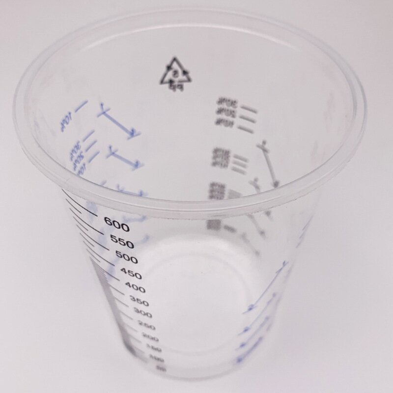 5/50Pcs 일회용 명확한 졸업 된 플라스틱 혼합 컵 페인트 UV 수지 에폭시