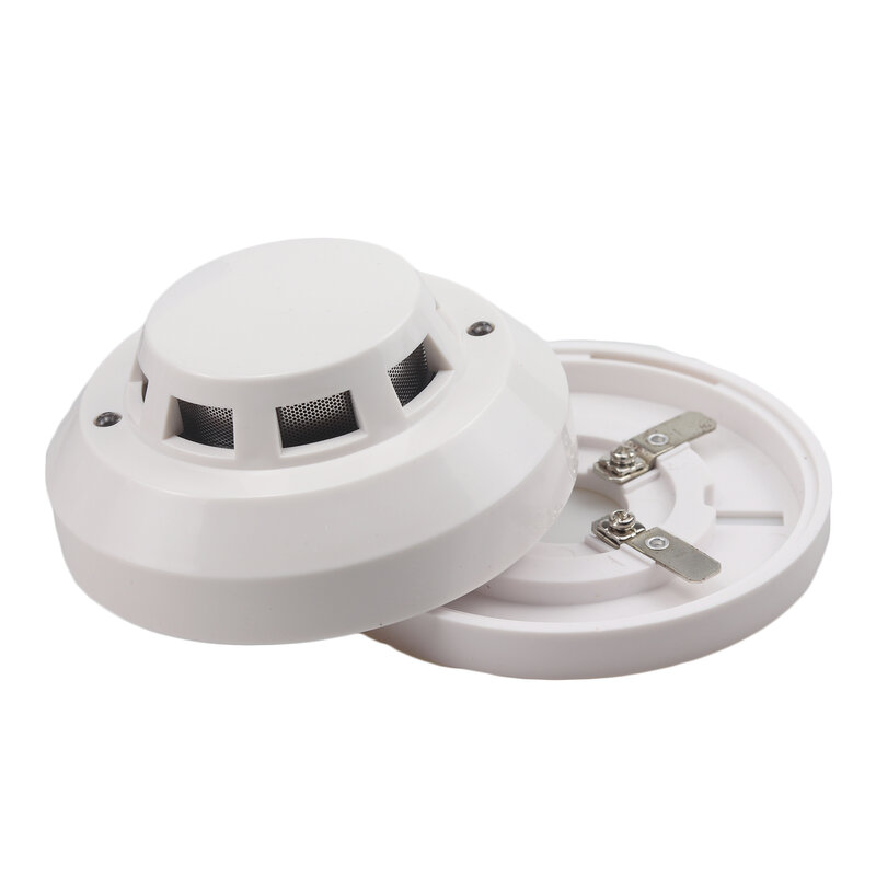 GZGMET Detector de humo de 12V cc, Sensor de alarma fotoeléctrico para el hogar, Detector de seguridad contra incendios para sistema de alarma con cable
