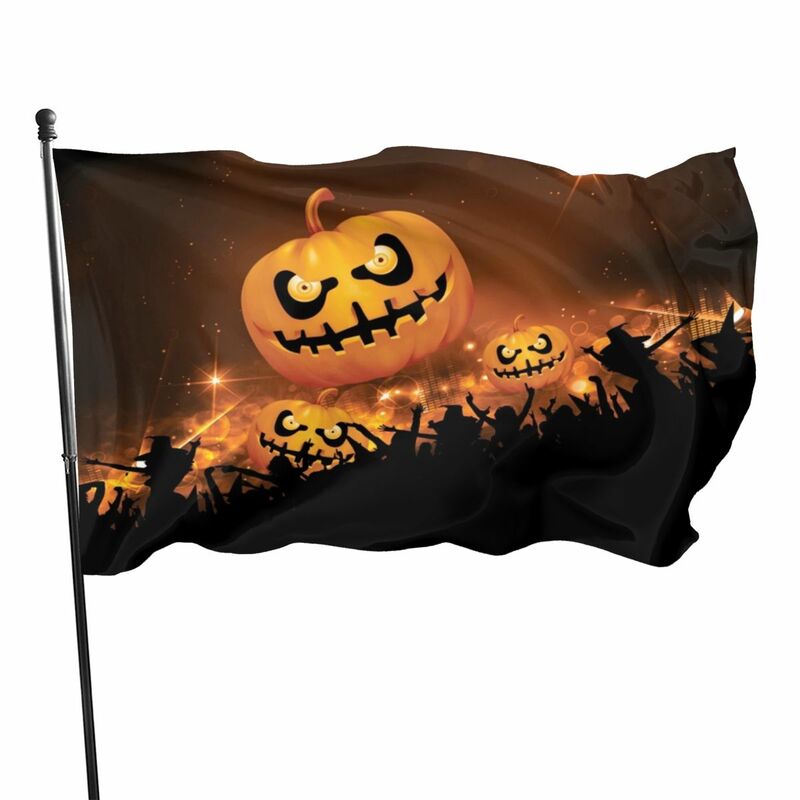 Halloween Pumpkin Lantern Witch Flag 90x150cm