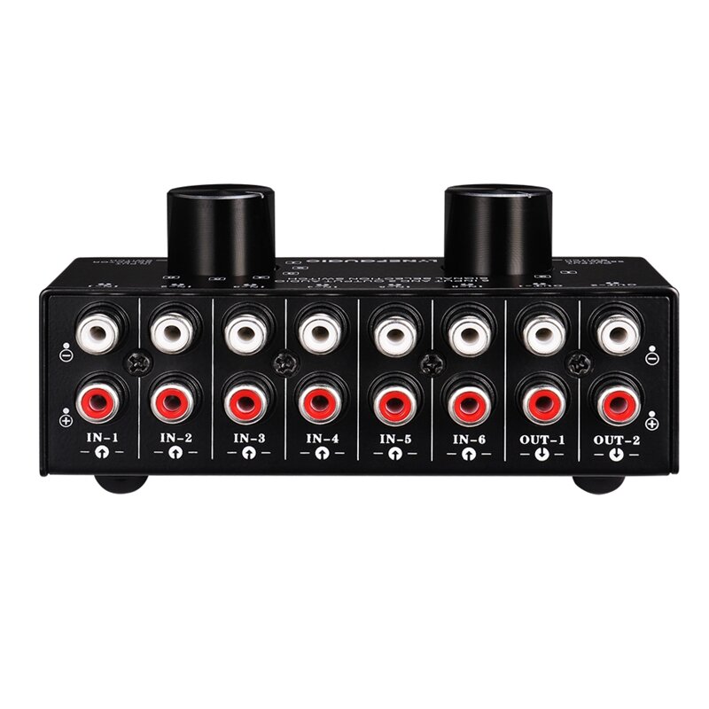 Switcher 6 in 2 Out oder 2 in 6 Heraus Kopfhörer Lautsprecher Switcher Stereo Sound Quelle Signal Auswahl Switcher, interface Nimmt RCA
