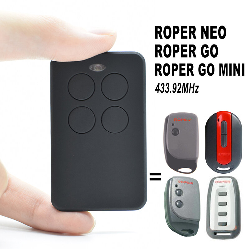 ROPER GO جهاز تحكم عن بعد صغير متوافق مع نسخة روبر بوابة باب المرآب 433mhz القيادة