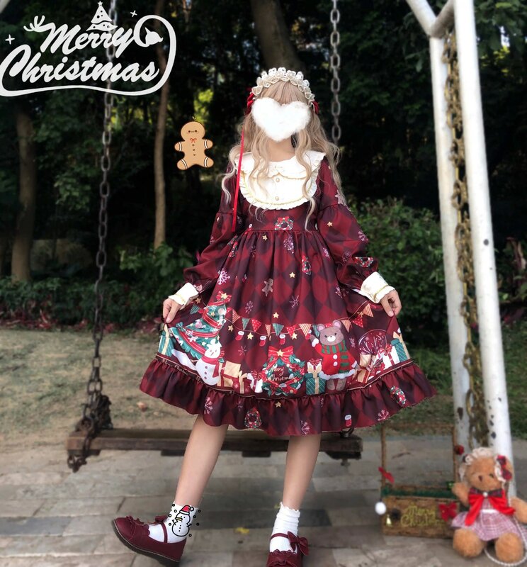 Japanese Kawaii Cute Dress Woman Soft Vintage Daily Sweet Lace Princess Lolita Sleeveless Soft Girls Gothic Cosplay