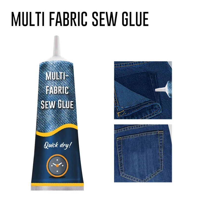 Stitch Liquid tessuto multiuso attacca Fast Tack Dry Sew Glue Jeans abbigliamento soluzione per cucire in pelle strumento di riparazione Reapairing
