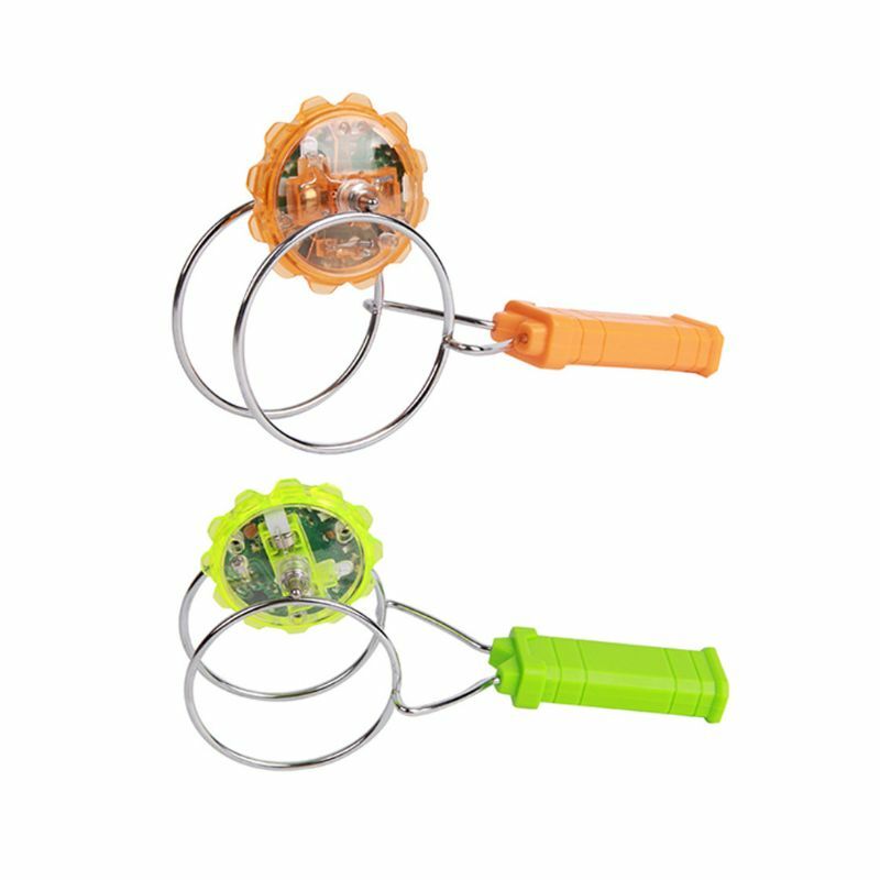 900C Mainan Putar Pemutar Tangan Roda Gyro Magnetik Lampu LED Anak-anak Mainan Kios Hadiah Anak-anak