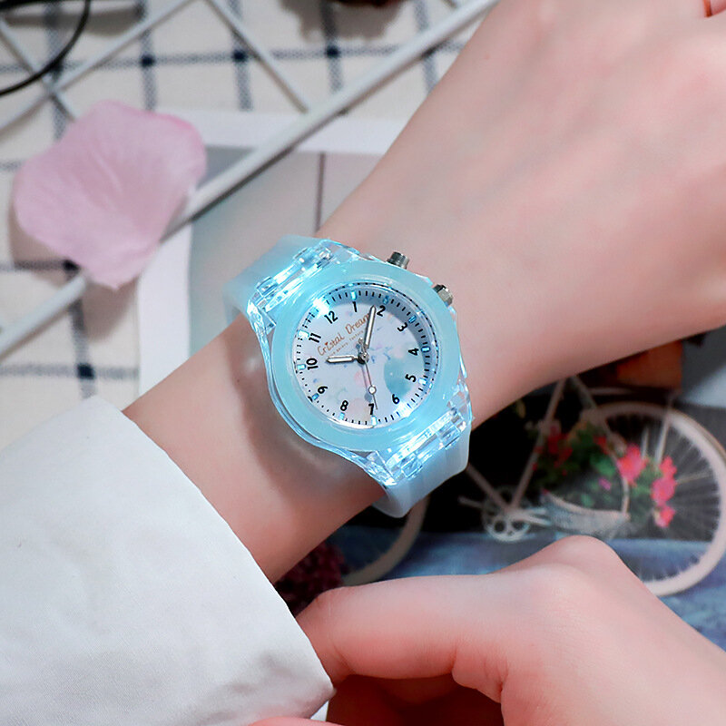 Nieuwe Sport Kinderen Horloges Voor Meisjes Jongens Gift Persoonlijkheid Klok Makkelijk Lezen Kinderen Siliconen Flash Quartz Horloge Reloj Infantil