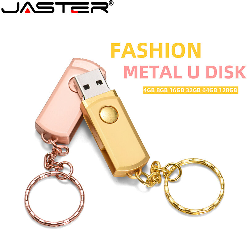 JASTER-mini unidad Flash USB 2,0, Pendrive giratorio de 64GB, 32GB, 16GB, regalo conmemorativo, Memoria Stick de 8GB y 4GB de almacenamiento externo