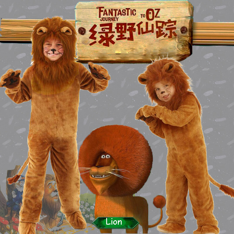 Deluxe Lion King Cosplay Costume para crianças, animal Carnaval, Halloween, fantasia filme, macacões, bebê, criança