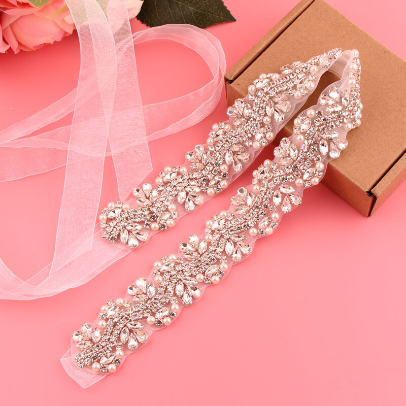 Cinturón de cristal para mujer, accesorios de vestido de novia, cinturón de novia con diamantes de imitación, suministros de boda