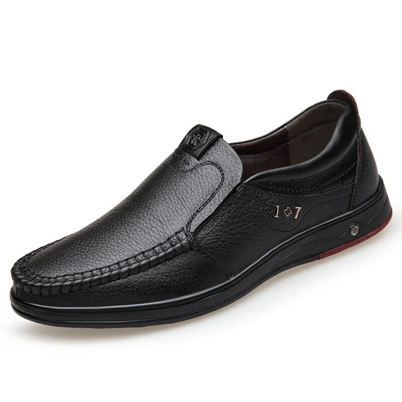 남성 신발, 법적 가죽 부드러운 밑창 슬리퍼, 캐주얼 미끄럼 방지, 통기성 남성 신발, 플러시 및 따뜻한 신발, 새로운 2021
